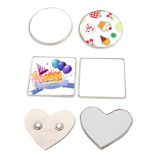 15 Pack Sublimation Magnet Blanks Metal Refrigerator Magnets - Zinc Alloy Personalized DIY Heat Transfer Print Fridge Magnet Sublimation Blanks Products for Kitchen Office Decorative