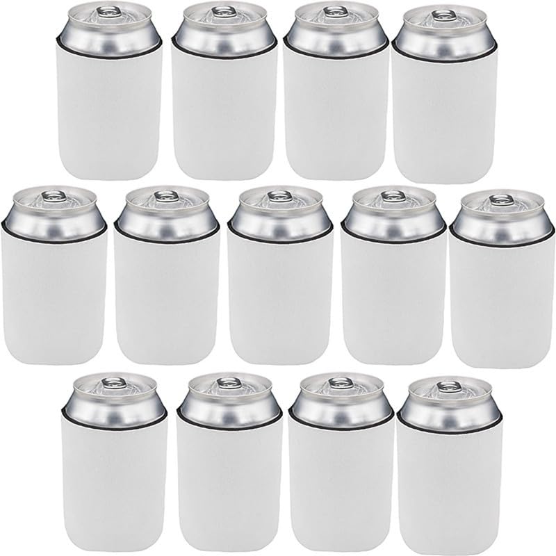 40 Pack Sublimation Blanks Can Coolers, Neoprene Beer Can Cooler Sleeves, DIY Print Collapsible Insulated Reusable Soda Cover Drink Coolies Beer Sleeves for Weddings Bachelorette Parties Party Favors