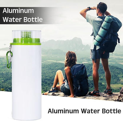 8pcs 750ml/25oz Sublimation Blank Aluminum Sports Bottle With Color Lids DIY Heat Press Outdoor Sport Water Bottle with Cover