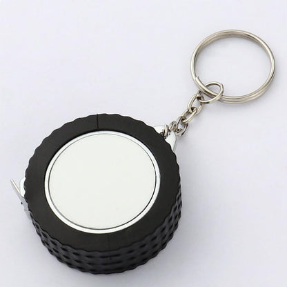 30 Pack Sublimation Blank Keyring Measuring Tape Sewing Measure 1M/39.3 Inch Long with Keychains Aluminium Parts for DIY Heat Transfer Print