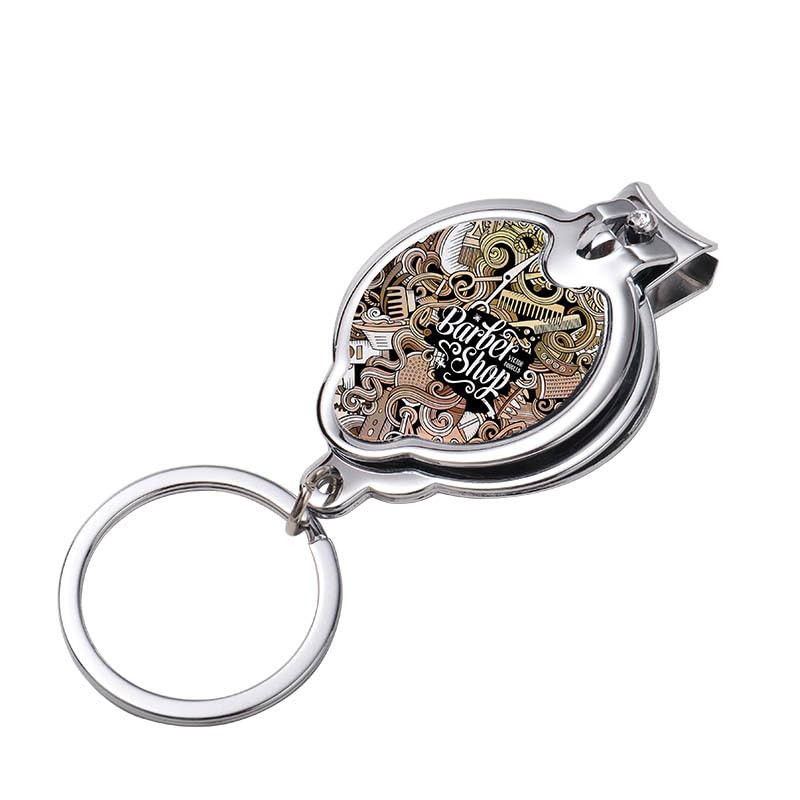 SCCFMM 20 Set Sublimation Blank Multi Function Nail Clipper Keychain with Nail Bottle Opener Keychain DIY Heat Transfer Print for Party Wedding Favor Gift Decorations Souvenirs Guest