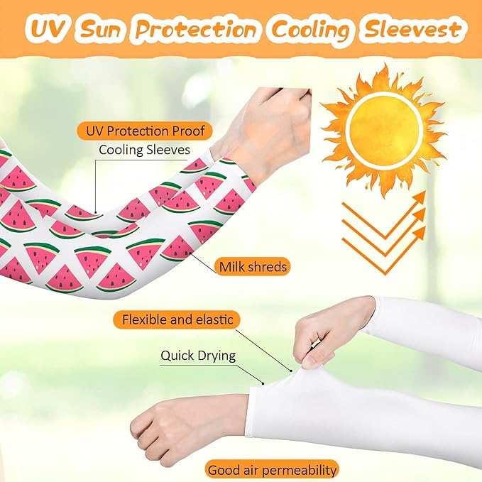 20 Pairs Sublimation Blank White Arm Sleeves, UV Sun Protection Cooling Polyester Arm Sleeves Sublimation DIY Heat Transfer Print for Women Driving, Golfing, Fishing, Cycling, Hiking, Sports