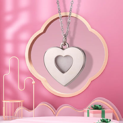 SCCFMM 20 pieces Sublimation Blank Necklace with Chain Set Blank Necklace Rhinestone Heart And Round Shape Bezel Pendant Tray, Sublimation Sheet for DIY Heat Transfer Print