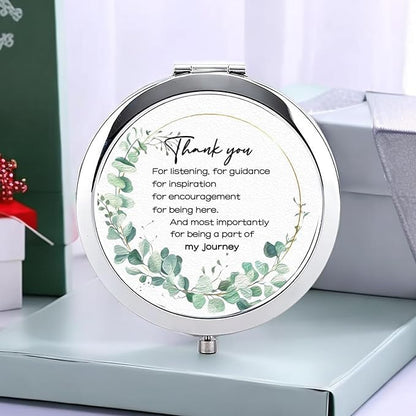SCCFMM 10pieces Sublimation Pocket Makeup Mirror with 2 x 1x Magnification Sublimation Metal Compact Mirror Sublimation Travel Makeup Mirror for Women Men Home Travel Use