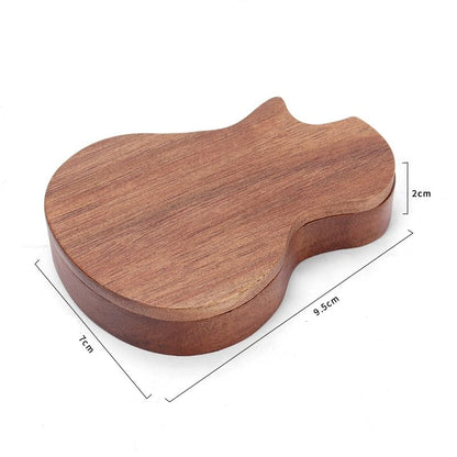 30 pieces Wood Guitar Pick Box Holder For Laser Engrave, Wooden Collector Engraved Pick Box Classical Triangle Picks for Present Music Instrument Bass (no include guitar picks)