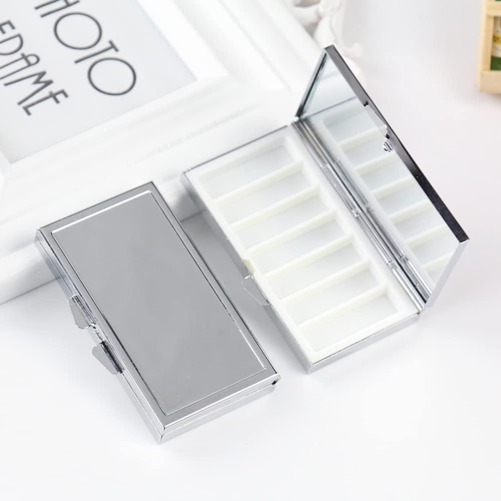 20pcs Sublimation Blank Pill Box Metal Rectangle 7 Compartment Medicine Pill Case One Week,DIY Heat Transfer Print Portable Pocket or Purse Pill Box Unique Gift