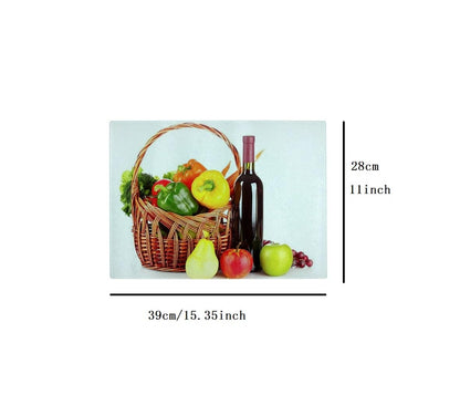Sublimation Blank Glass Cutting Board，15 x 11 Inch DIY Heat Transfer Print Textured Sublimation Anti Slip Cutting Board Heat Scratch Resistant Blank For Home Decoration