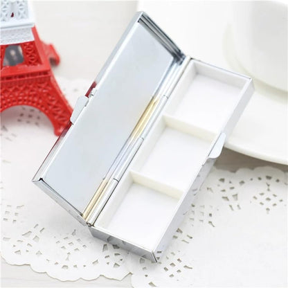 20pcs Rectangle 3 Compartment Sublimation Blank Pill Box Metal Medicine Pill Case One Week,DIY Print Portable Pocket or Purse Pill Box for Sublimation Print