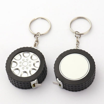 30 Pack Sublimation Blank Keyring Measuring Tape Sewing Measure 1M/39.3 Inch Long with Keychains Aluminium Parts for DIY Heat Transfer Print