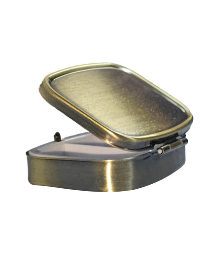 20pcs Sublimation Blank Bronze Pill Box Metal Square 2 Compartment Medicine Pill Case,Portable Pocket or Purse Pill Box for DIY Heat Transfer Print