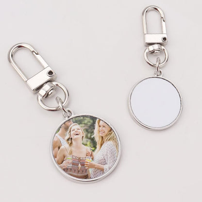 SCCFMM 40pcs Metal Sublimation Rotate Keychain Sublimation Blanks Bulk for Keychains, Sublimation Ornament Blanks for Heat Press Printing,DIY Handmade Crafts Sublimation Keychains