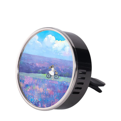 20 PCS Sublimation Blank Essential Oil Car Diffuser Vent Clip, Sublimation Car Aromatherapy Diffuser Locket Air Freshener with 20 Refill Pads For DIY Heat Transfer Print