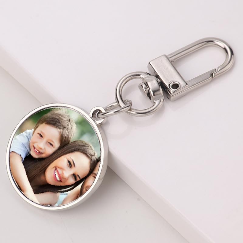 SCCFMM 40pcs Metal Sublimation Rotate Keychain Sublimation Blanks Bulk for Keychains, Sublimation Ornament Blanks for Heat Press Printing,DIY Handmade Crafts Sublimation Keychains