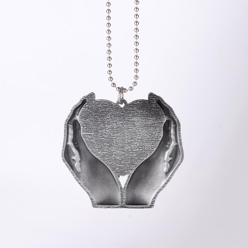 SCCFMM 20pcs Sublimation Blank Alloy Pendant, Angel Wing Rearview Mirror Pendant, Heart Keychain Heat Sublimation Pendant Blanks Car Hanging Ornament for DIY Heat Transfer Print