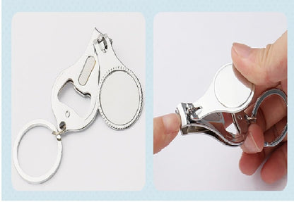 SCCFMM 20 Set Sublimation Blank Multi Function Nail Clipper Keychain with Nail Bottle Opener Keychain DIY Heat Transfer Print for Party Wedding Favor Gift Decorations Souvenirs Guest