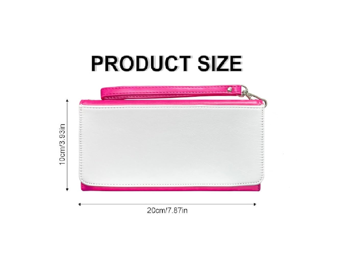 5 Pieces Sublimation Blank Women Pink Long Wallet, Fashion Ladies PU Leather Wallets, DIY Heat Transfer Large Capacity Secure Buckle Leather Clutch Wallet, DIY Craft Long Purse for Women Girl Gift