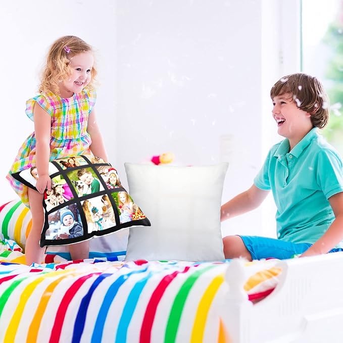 20 Pieces Sublimation Pillow Case Covers Blank Polyester Throw Pillow Covers 15.7 x 15.7 Inch DIY Heat Transfer Pillow Covers with Zipper for Sublimation Printing Couch No Pillow Insert (Z8-1)