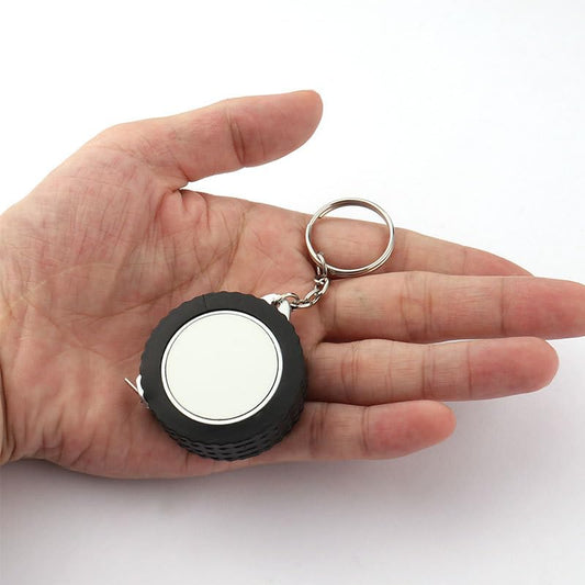 30 Pack Sublimation Blank Keyring Measuring Tape Sewing Measure 1M/39.3 Inch Long with Keychains Aluminium Parts for DIY Heat Transfer Print