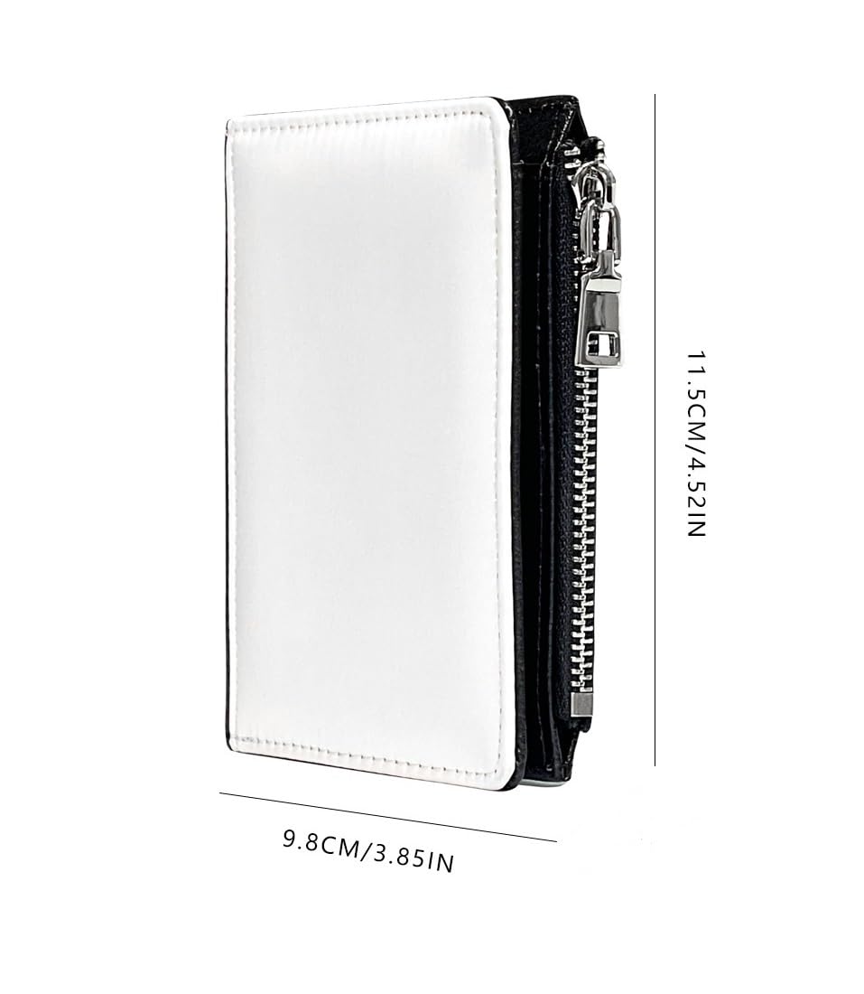 SCCFMM 10 pieces Sublimation Wallets Blanks for Men Women Valentines Gifts Employee Appreciation Wallets DIY Heat Transfer Sublimation Wallet With Zipper for Father's Day Office Travel Supplies