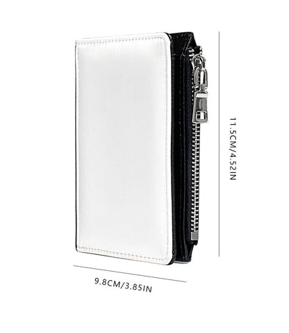 SCCFMM 10 pieces Sublimation Wallets Blanks for Men Women Valentines Gifts Employee Appreciation Wallets DIY Heat Transfer Sublimation Wallet With Zipper for Father's Day Office Travel Supplies