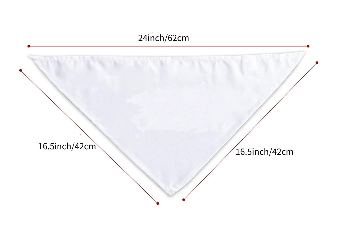 100 Pieces Sublimation Blank Dog Bandanas Solid White DIY Pet Bandanas Triangle Scarf Polyester Pet DIY Heat Transfer Triangle Bibs Kerchief Accessories for Dogs Puppy Cats