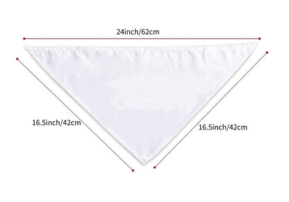 100 Pieces Sublimation Blank Dog Bandanas Solid White DIY Pet Bandanas Triangle Scarf Polyester Pet DIY Heat Transfer Triangle Bibs Kerchief Accessories for Dogs Puppy Cats