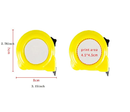 5 Pack Sublimation Blank Measuring Tape Sewing Measure 5M/196.8 Inch Long with Aluminium Parts DIY Heat Transfer Print Ideal for DAD Father's Day
