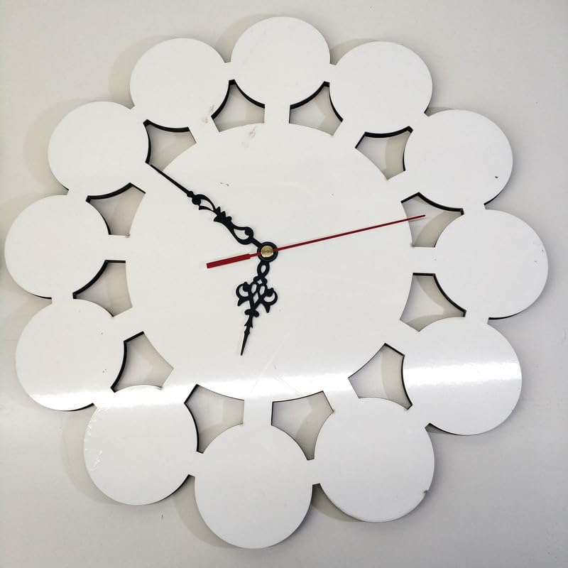 3 Pcs Sublimation Blanks Wall Clock MDF Round Sublimation DIY Heat Transfer Wall Clocks Silent Non Ticking Battery Operated Decorative Wall Clock for Home Kitchen Office Hotel