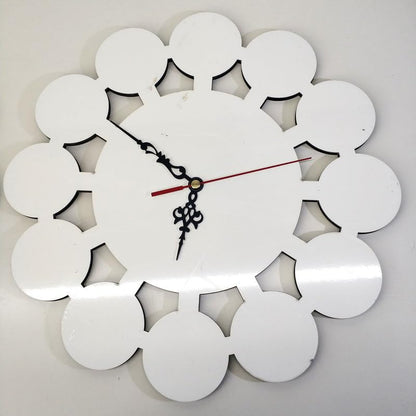 3 Pcs Sublimation Blanks Wall Clock MDF Round Sublimation DIY Heat Transfer Wall Clocks Silent Non Ticking Battery Operated Decorative Wall Clock for Home Kitchen Office Hotel