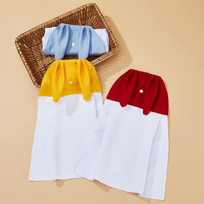 SCCFMM 20pcs Sublimation Blank Towels, DIY Heat Transfer Print Microfiber Kitchen Towel, Modern Multi Purpose Dish Towels with Ear Rabbit for Kitchen Cleaning (1 Color 2 pcs,Total 10 Color)