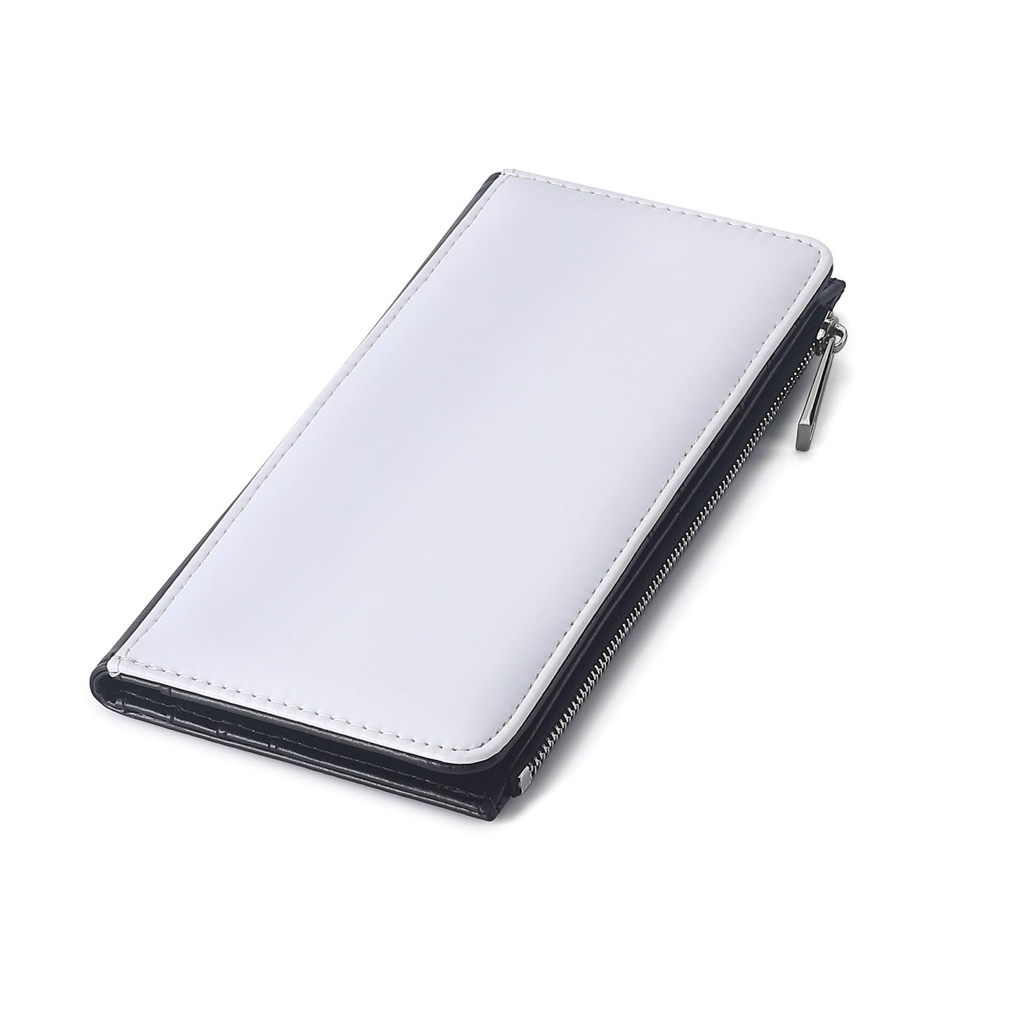 SCCFMM 5 pieces Sublimation Blank Long Coin Purse Larger Capacity Women Zipper Wallet PU Leather Coin Credit Card Holder Travel Bag For Diy Crafts Heat Transfer Print