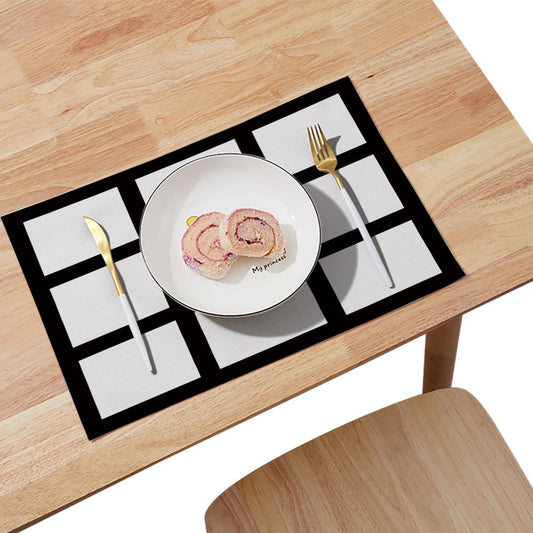 30 Pieces Sublimation Blank 9 Panel Placemats Wedding Party Linen Cotton DIY Heat Transfer Print Placemat Dining Table Place Mat for Kitchen Table