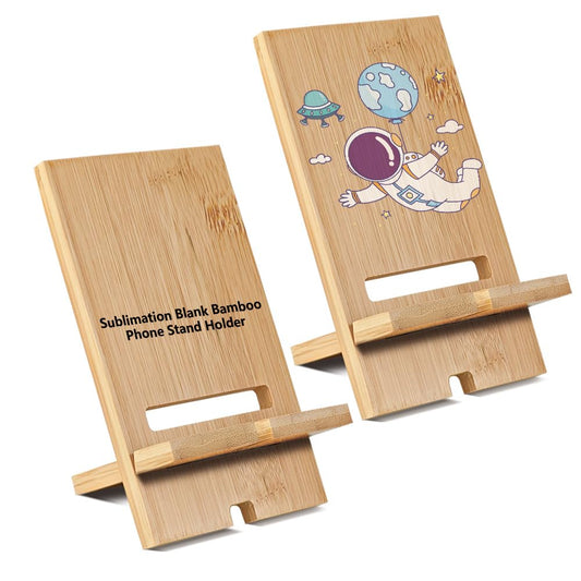 10 Pieces Sublimation Blanks Wood Phone Holder Bulk Sublimation Phone Holders DIY Heat Transfer Sublimation Blank Products Ornaments for DIY Craft Sublimation Photo Picture Frame Blanks