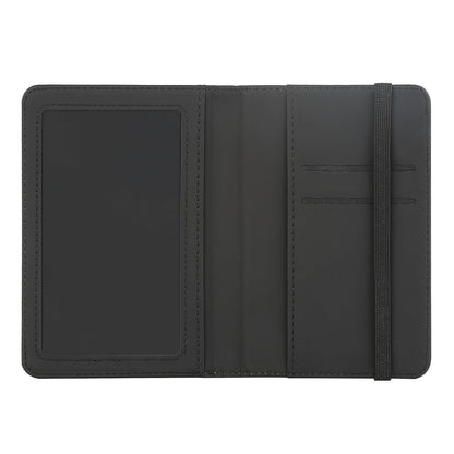 10 pieces DIY Sublimation Blank Passport Holder Covers, Black PU Leather Travel Passports Book Holder Wallet Cover DIY Heat Transfer Print for Passport, Business Cards, Credit Cards