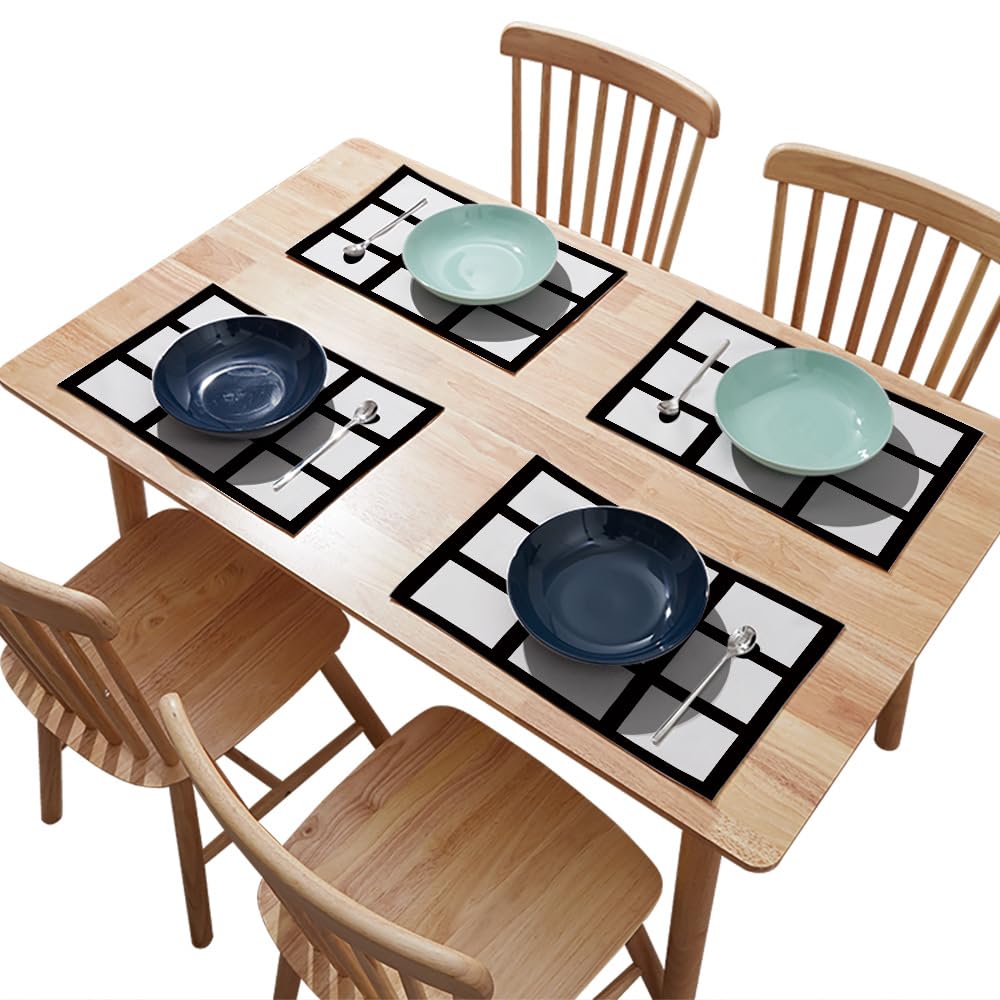 30 Pieces Sublimation Blank 9 Panel Placemats Wedding Party Linen Cotton DIY Heat Transfer Print Placemat Dining Table Place Mat for Kitchen Table