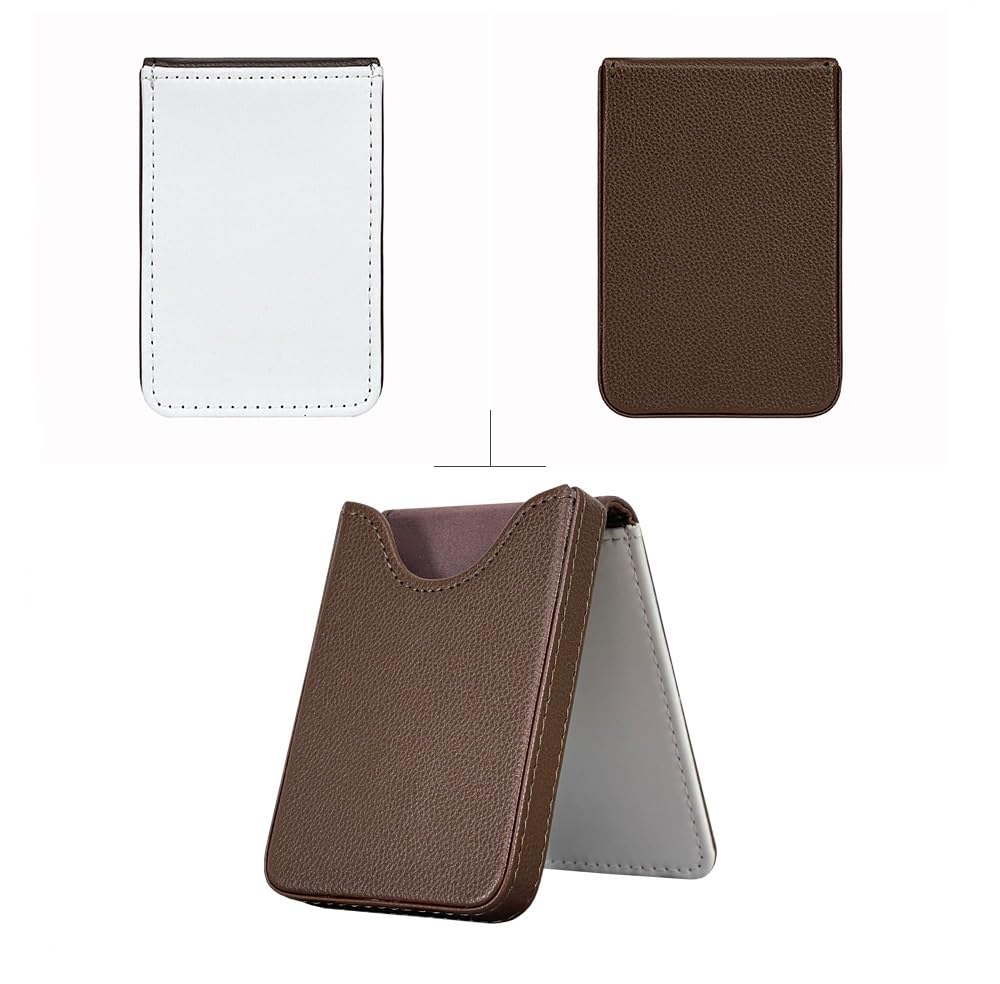 10 Pieces Sublimation Blank PU Business Card Holder, DIY Heat Transfer Print PU Leather Business Card Case Pocket Wallet with Magnetic Shut for Men Women