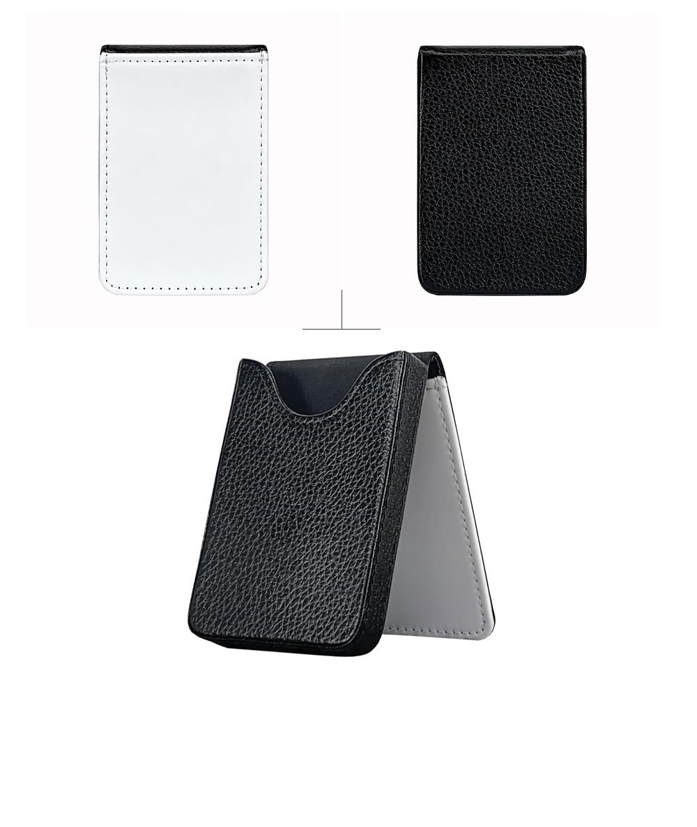 10 Pieces Sublimation Blank PU Business Card Holder, DIY Heat Transfer Print PU Leather Business Card Case Pocket Wallet with Magnetic Shut for Men Women