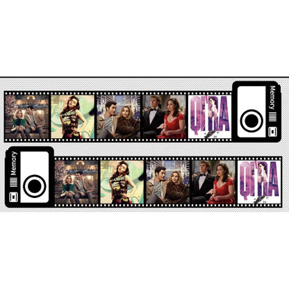 30 Set Sublimation Blank Memory Film roll Keychain, Double-Sided Sublimation Camera Film roll Key Chain for DIY Heat Transfer Print