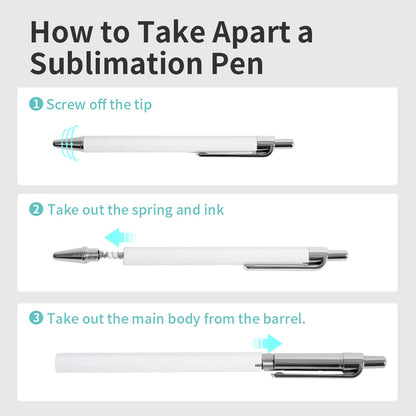 20 Pack Sublimation Pens Blanks White Aluminum Ballpoint Pens with Silver Clip and Come with 20 Pieces Shrink Wrap Films,DIY Personalized Pen for Office School Stationery Supplies