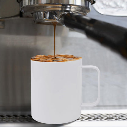4 Pcs Sublimation Blank Skinny Tumbler 12 OZ With Handle DIY Heat Transfer Print Double Wall Stainless Steel Coffee Straight Mug with Sliding Lid
