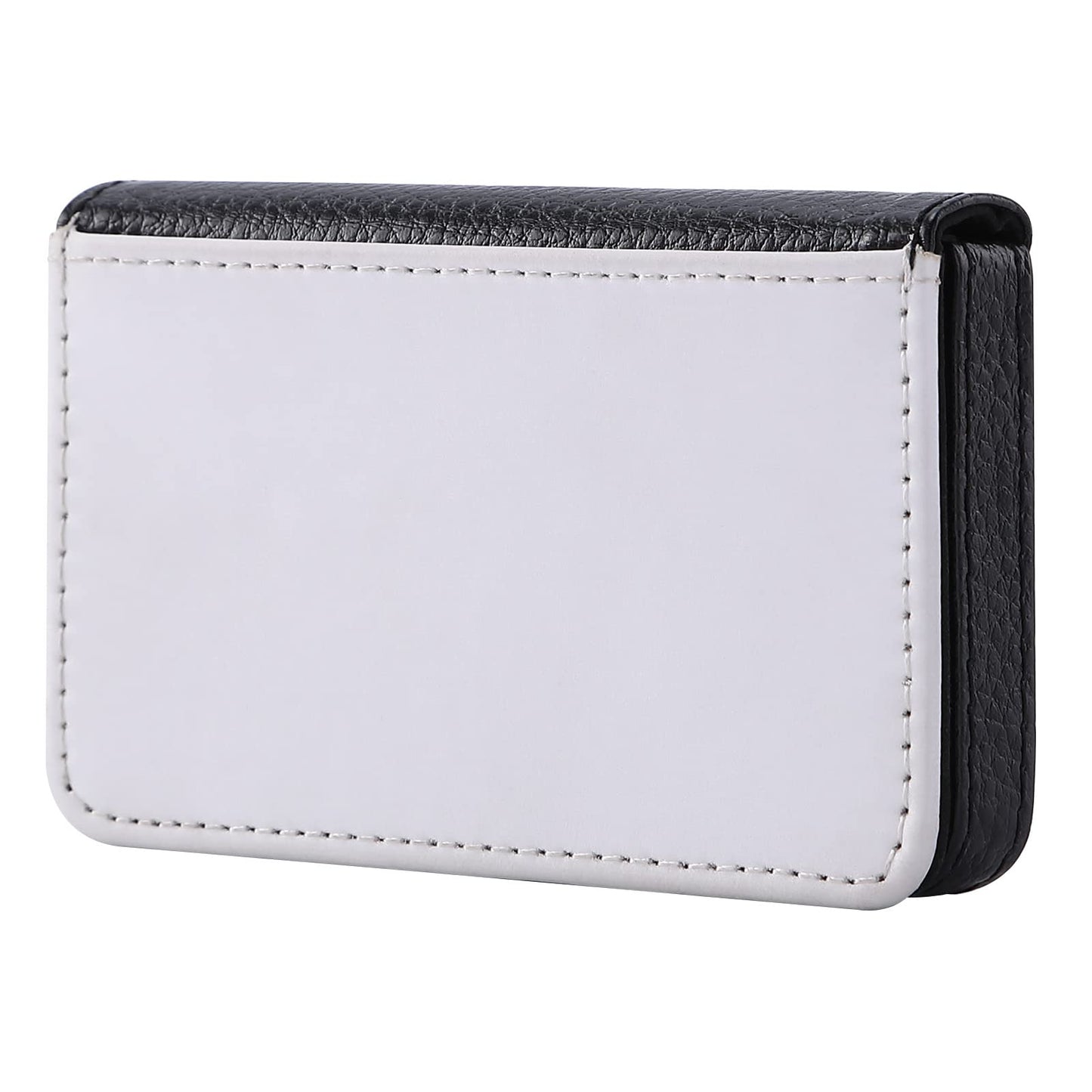 SCCFMM 12 Pieces Sublimation Blank Business Card Holder PU Leather Name Card Case Pocket DIY Heat Transfer Blank Wallet Coin Purse Card Holder Case for Men Women