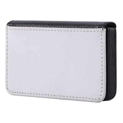 SCCFMM 12 Pieces Sublimation Blank Business Card Holder PU Leather Name Card Case Pocket DIY Heat Transfer Blank Wallet Coin Purse Card Holder Case for Men Women