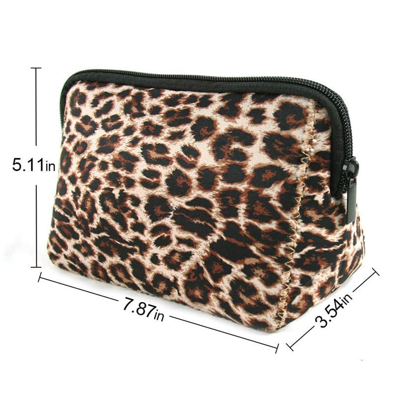 SCCFMM 20 Pcs Sublimation Blanks White Neoprene Cosmetic Bags DIY Heat Transfer Print Makeup Bags Iron on Zipper Toiletry Pouch Canvas Pen Case For Women Girls