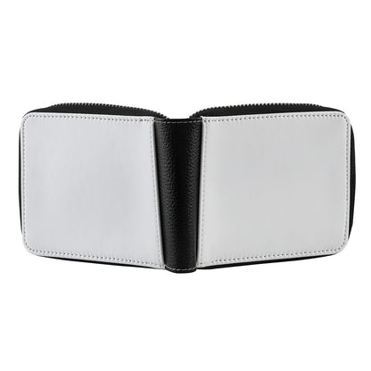 SCCFMM 10 Pieces Sublimation Wallet Double Side Blank Pu Leather Men's Women's Zipper Card Holder Organizer Bag Coin Purse DIY Heat Transfer Print Crafts For Father's Day
