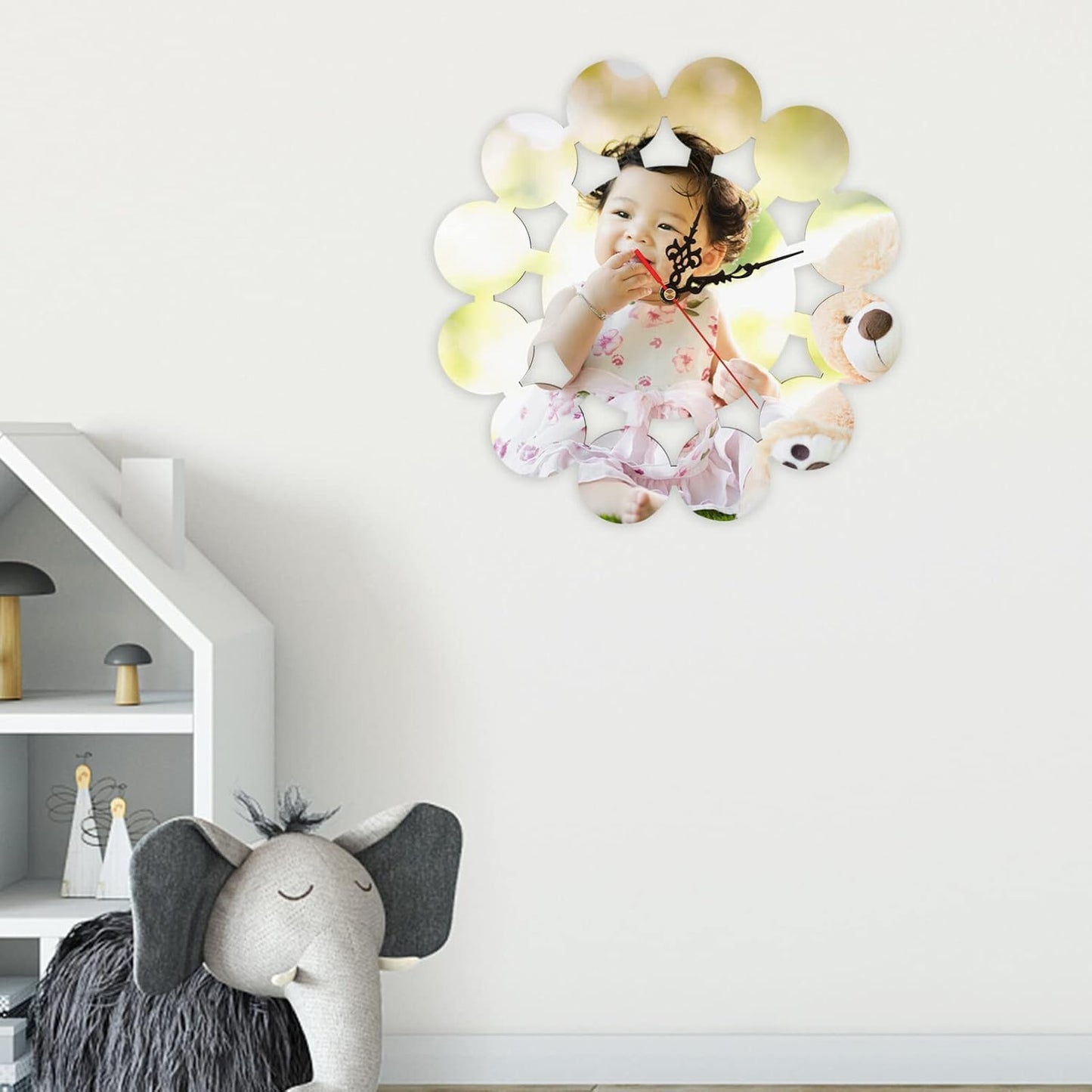 3 Pcs Sublimation Blanks Wall Clock MDF Round Sublimation DIY Heat Transfer Wall Clocks Silent Non Ticking Battery Operated Decorative Wall Clock for Home Kitchen Office Hotel