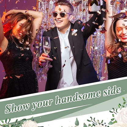 20 Pcs Sublimation Blank White Ties Set for Men DIY Heat Transfer Print Blank Necktie Men's Plain Satin Tie Pure Color Polyester Tie Heat Transfer Neckwear for Wedding Party Formal Occasion 55 Inch