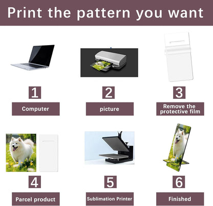 10 Pieces Sublimation Blanks Wood Phone Holder Bulk Sublimation Phone Holders DIY Heat Transfer Sublimation Blank Products Ornaments for DIY Craft Sublimation Photo Picture Frame Blanks