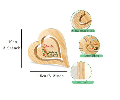 SCCFMM 5 pcs Sublimation Wood Photo Frames Blanks DIY Heat Transfer Print Wood Heart Shape Picture for for Crafts Tabletop Home Decor