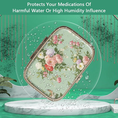 20pcs Sublimation Blank Bronze Pill Box Metal Square 2 Compartment Medicine Pill Case,Portable Pocket or Purse Pill Box for DIY Heat Transfer Print