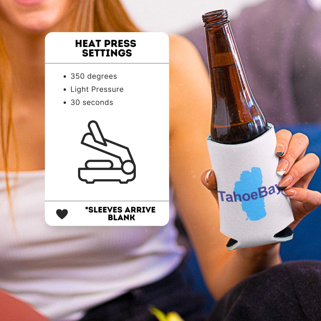 40 Pack Sublimation Blanks Can Coolers, Neoprene Beer Can Cooler Sleeves, DIY Print Collapsible Insulated Reusable Soda Cover Drink Coolies Beer Sleeves for Weddings Bachelorette Parties Party Favors